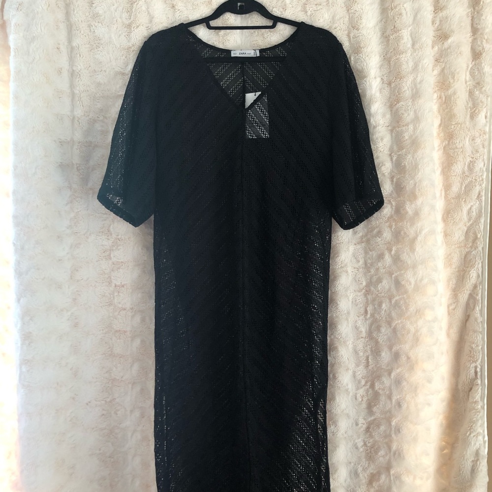 Zara knit see-through long maxi dress